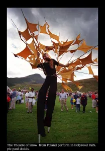 Edinburgh fringe festival august 1997 theatre of snow from poland perform in holyrood Edinburgh fringe festival august 1997 theatre of snow from poland perform in holyrood