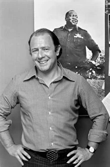 Editor of Punch Alan Coren in 'Punch'office. June 1975