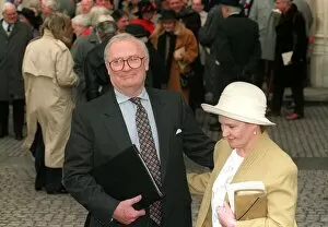 Images Dated 24th February 1994: Edward Woodward Actor with wife Michelle Dotrice 1994 at Les Dawsons Memorial