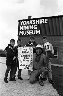 Eggscavators... Children at the Yorkshire Mining Museum, Overton