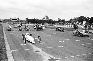 Images Dated 13th September 1980: Electric Car Trials in England. The Lucas Electrathon race at Donington Park