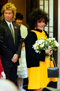Elizabeth Taylor and her 8th husband construction worker Larry Fortensky arrive back at Elizabeth Taylor and her 8th husband construction worker Larry Fortensky arrive back at