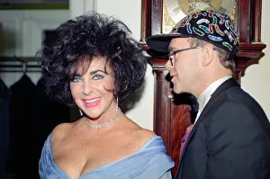 Elizabeth Taylor and Elton John at a gala dinner in aid of the AIDS Crisis Trust in Elizabeth Taylor and Elton John at a gala dinner in aid of the AIDS Crisis Trust in