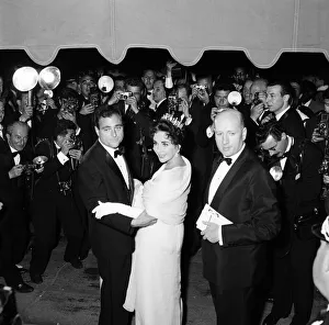 00140 Gallery: Elizabeth Taylor and husband, film producer Mike Todd, pictured on opening night of