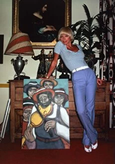 Images Dated 1st August 1980: Elke Sommer, actress inside a house standing next to a painting sex