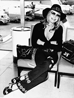 Elke Sommer German actress at Heathrow Airport June 1972 dbase Elke Sommer German actress at Heathrow Airport June 1972 dbase