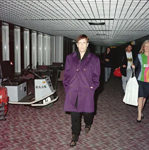 Elton John arriving at Heathrow Airport from New York on Concorde. 26th October 1993 Elton John arriving at Heathrow Airport from New York on Concorde. 26th October 1993