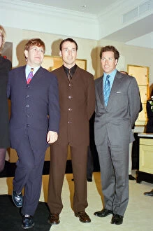 Images Dated 5th November 1996: Elton John, David Furnish and David Linley at the opening of 'Theo Fennell'