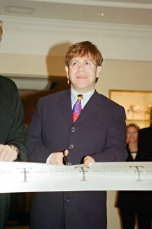 Images Dated 5th November 1996: Elton John at the opening of 'Theo Fennell s'