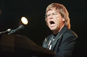 Images Dated 30th June 1992: Elton John performing at the National Indoor Arena, Birmingham during The One Tour