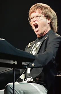 Images Dated 30th June 1992: Elton John performing at the National Indoor Arena, Birmingham during The One Tour