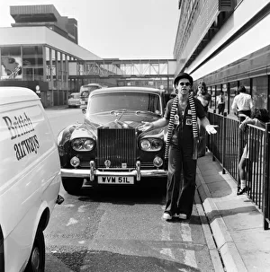 Elton John, pictured with his Rolls Royce. On his arrival from a recording session in Los Elton John, pictured with his Rolls Royce. On his arrival from a recording session in Los