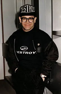 Elton John Singer arrives at Los Angeles airport Elton John Singer arrives at Los Angeles airport