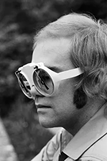 01322 Gallery: Elton John, singer, pictured at home in Virginia Water. He is wearing glasses which have
