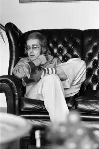01322 Gallery: Elton John, singer, pictured at home in Virginia Water. 20th March 1973