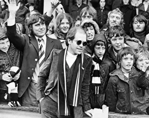 Elton John, singer and songwriter pictured with Watford Football supporters in Darlington Elton John, singer and songwriter pictured with Watford Football supporters in Darlington