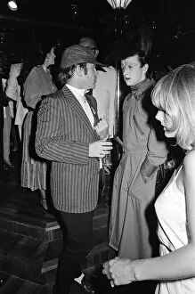 Images Dated 1st August 1980: Elton John and Steve Strange at the new nightclub Stringfellows in Covent Garden, London