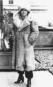 Images Dated 1st November 1978: Elton John superstar in Stockholm in his recently purchased silver fox fur coat