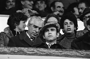 01322 Gallery: Elton John watching the West Ham United v Watford football match. 7th January 1978