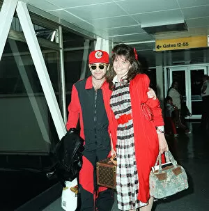 Images Dated 28th July 1986: Elton John and wife Renata John at LAP July 1986