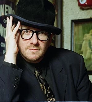 Images Dated 31st March 1999: Elvis Costello singer in his local pub The Johnny Fox Mar 1999 near Dublin in