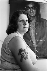 Elvis Presley fan Pat Rockall from Milton Keynes has paid him a unique tribute - she had Elvis Presley fan Pat Rockall from Milton Keynes has paid him a unique tribute - she had