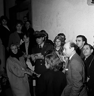 Elvis Presley with fans at press conference in Germany 1960 Donald Zec Mirror Elvis Presley with fans at press conference in Germany 1960 Donald Zec Mirror