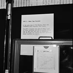 EMI Abbey Road Recording Studio Feature. Picture shows a 1960s original BASF master EMI Abbey Road Recording Studio Feature. Picture shows a 1960s original BASF master