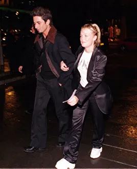 Emma Bunton of The Spice Girls in Glasgow April 1998 arm in arm with unknown man Emma Bunton of The Spice Girls in Glasgow April 1998 arm in arm with unknown man