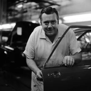 Longbridge Gallery: An employee at the BMC works at Longbridge, Birmingham, West Midlands. October 1967