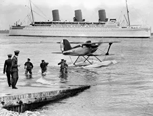 Empress of Britain ship Schneider Cup team practicing at Calshot in the Solent Empress of Britain ship Schneider Cup team practicing at Calshot in the Solent