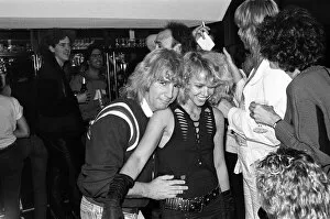 Images Dated 30th June 1984: End of the Road party for Status Quo. Quos Rick Parfitt, with Debbie Ash
