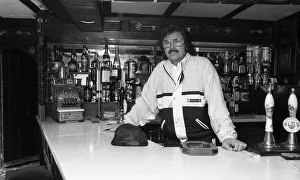 Engelbert Humperdink behind the bar of his own pub at his home near Leicester Engelbert Humperdink behind the bar of his own pub at his home near Leicester