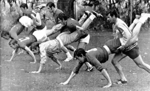 England Football Players training before World Cup May 1970 L-R England Football Players training before World Cup May 1970 L-R