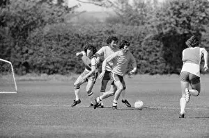 Images Dated 12th May 1980: England Football Team Training Session ahead of friendly match against Argentina