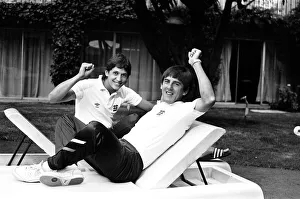 England footballers Gary Lineker (left) and Peter Beardsley at the team base in Mexico England footballers Gary Lineker (left) and Peter Beardsley at the team base in Mexico