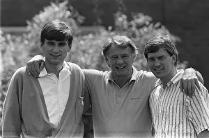 Images Dated 6th August 1987: England manager Bobby Robson England with his captain Bryan Robson
