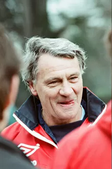 England manager Bobby Robson takes charge of a training session before his side'