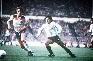 Images Dated 13th May 1980: England v Argentina May 1980 Phil Neal Diego Maradona CL13 649