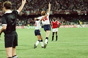 England v Egypt 1990 World Cup Group F Print. Art Prints