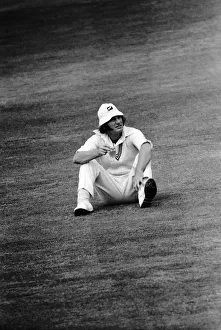 England vs. New Zealand: Cricket at Lords. Geoff Howarth sits down to take a drink England vs. New Zealand: Cricket at Lords. Geoff Howarth sits down to take a drink