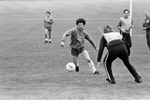 Images Dated 25th May 1984: England Womens Football Team, pictured during training session ahead of their