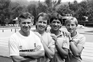 Images Dated 1st June 1986: Englands four Everton footballers pose together at the Reforma Club in Mexico City