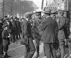 English and Belgian officers pictured here outside a cafe in Antwerp. Circa October 1914 English and Belgian officers pictured here outside a cafe in Antwerp. Circa October 1914