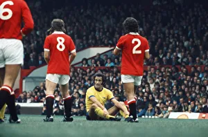 English League Division One match at Old Trafford. Manchester United 0 v Arsenal 0 English League Division One match at Old Trafford. Manchester United 0 v Arsenal 0