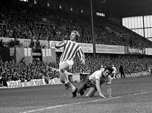Images Dated 27th September 1970: English League Division match Stoke City v Arsenal Stoke forward is fouled by
