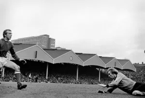 English League Division One match Wolverhampton Wanderers 2 v Arsenal 0 English League Division One match Wolverhampton Wanderers 2 v Arsenal 0
