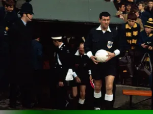 English referee Jack Taylor enters the pitch before taking charge of n English league English referee Jack Taylor enters the pitch before taking charge of n English league