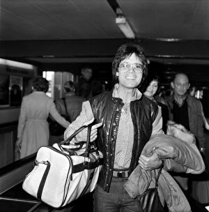 Images Dated 3rd January 1981: Entertainment. Music: Departure of pop singer Cliff Richard flying to Los Angeles to make