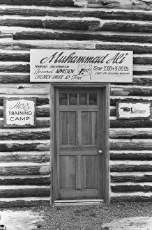 Log Cabin Gallery: Entrance to the gym at Muhammad Alis training camp at Deer Lake